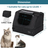 Petsfit Upgrade Travel Portable Cat Litter Box for Medium Cats & Kitties,Leak-Proof, Lightweight, Foldable (Black?with lid?, 17