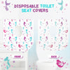 Kosiz 50 Pcs Toilet Seat Covers Disposable Extra Large Toddler Toilet Covers for Kids Adults in Public Restroom, Individually Wrapped Portable Toddler Potty Training Toilet Seat Covers (Mermaid)