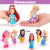 Liberty Imports 6 Pack Miniature Royal Princess Toddler Dolls with Dresses, Girls Imaginative Pretend Play Pocket Playset Collection (4.5-Inches)