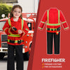 DISHIO Dress Up Clothes for Kids Pretend Role Play Costumes Trunk Toddlers Dress Up Costumes with Fireman Police Doctor Chef Kids Costume Set Dress Up Costumes for Boys Girls Birthday Party Age 3-6