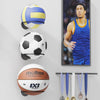 susswiff Basketball Holder Wall Mount - Football Wall Mount for Display, Basketball Storage Rack for Balls, Ball Holder as Sports Room Decor, Boys Room Accessories Soccer Wall Decor