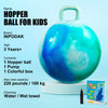 INPODAK Hopper Ball Bouncy Ball with Handle for Kids Hippity Hop Sit on Jumping Bouncer 18 Inch Bouncing Ball for Ages 3-6 with Pump Great Birthday Gift