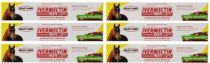 Durvet 6 Pack of Ivermectin Paste, 0.21 Ounces each, Apple Flavored Horse Wormer