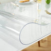 LovePads 1.5mm Thick 36 x 60 Inch Clear Table Cover Protector, Clear Table Protector for Dining Room Table, Plastic Table Cover, Clear Plastic Tablecloth Protector, Dining Table Pads for Kitchen Wood