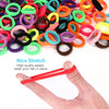 300PCS Toddler Kids Hair Ties - Infant Cotton Baby Hair Ponytail Holders - Tiny Kids Elastic Hair Bands, Enough Soft and No Damage, 1.1 Inch in Diameter, 15 Colors, by Qarwayoc