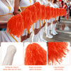 Meooeck 80 Pcs Cheerleading Pom Poms Sports Dance Cheer Pompoms with Handles Cheerleading Pom Poms Plastic Cheerleader Party Decorations for Kids Adults Cheering Team (Orange)