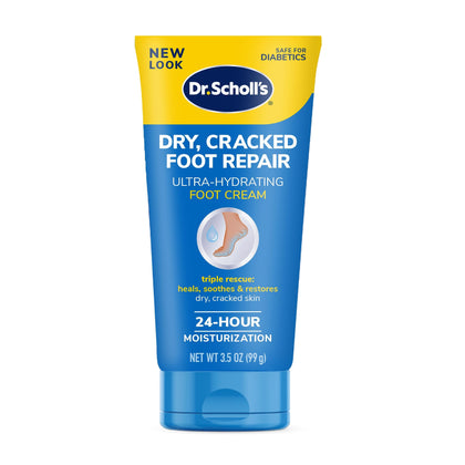 Dr. Scholl's Dry, Cracked Foot Repair Ultra-Hydrating Foot Cream 3.5 oz, Lotion with 25% Urea for Dry Cracked Feet, Heals and Moisturizes for Healthy Feet