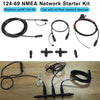 yourour 124-69 NMEA Network Starter Kit,NMEA 2000 Node Terminators, NMEA2000 Connection with T Connector Replace OEM 124-69,Compatible with Lowrance N2K-Exp-Rd-2 Network Starter Kit