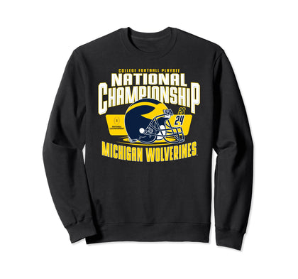 Michigan Wolverines 2024 CFP National Championship Helmet Sweatshirt