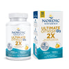 Nordic Naturals Ultimate Omega 2X with Vitamin D3, Lemon Flavor - 60 Soft Gels - 2150 mg Omega-3 + 1000 IU D3 - Omega-3 Fish Oil - EPA & DHA - Brain, Heart, Joint, & Immune Health - 30 Servings