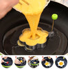 Slomg 8pcs Set Fried Egg Rings Molds Non Stick for Griddle Pan, Egg Shaper Pancake Maker with Handle, Stainless Steel Egg Form for Frying Cooking