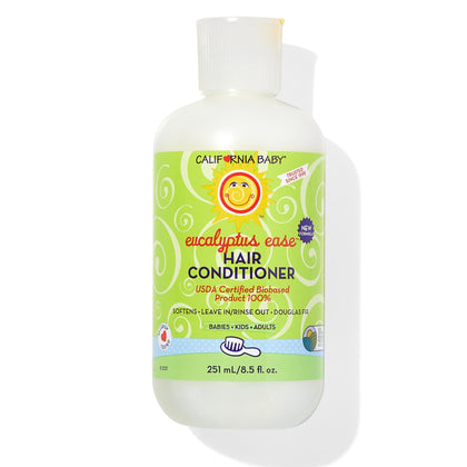 California Baby Eucalyptus Ease Hair Conditioner | 100% Plant-Based | Softens & Detangles | Eucalyptus Scent | Conditioner For Dry Hair | Allergy-Friendly | Baby Conditioner & Kids Conditioner | 251 mL / 8.5 oz.