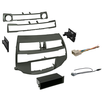 Single/Double Din Dash Kit for Accord 2008-2012 with Wiring Harness, Antenna Adapter (Metallic Taupe) Compatible with All Trim Levels, Easy Installation for Aftermarket Stereo