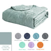 HZ&HY Oversized King Bedspread 128x120 Extra Wide, Quilted Coverlet Bedding Set, Lightweight Thin Comforter, Reversible, Luxurious, 5 Piece, 100% Microfiber, King/Cal King, Aqua Sky