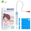 Molucky Baby Nasal Aspirator with 24 Filters, Mouth Suction Nasal Congestion Relief for Toddlers, Baby Nose Booger Sucker with 2 Silicone Tips, A Fast and Safe Nose Cleaner as Baby Shower Gift
