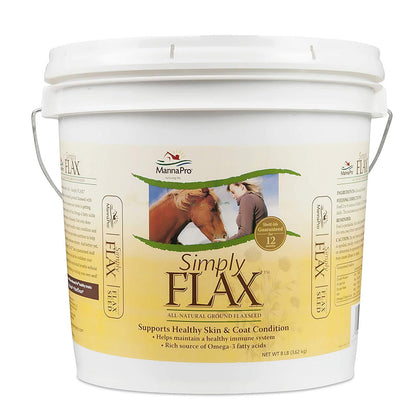 Manna Pro Simply Flax for Horses | Omega-3 Fatty Acids from Flaxseed | 8 Pounds
