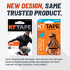 KT Tape, Pro Synthetic Kinesiology Athletic Tape, 20 Count, 10 Precut Strips, Jet Black