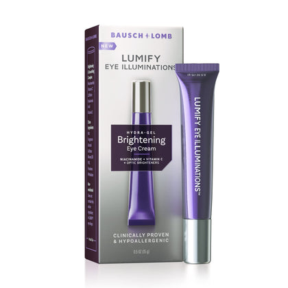LUMIFY Eye Illuminations Hydra-Gel Brightening Eye Cream, Smoother Looking Skin with Subtle Glow, Contains Vitamin C, Caffeine, Niacinamide & Hyaluronic Acid, Clinically Proven & Hypoallergenic, 15 g