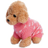 Dxhycc Dog Knitted Sweater Heart Puppy Sweater Warm Soft Pet Holiday Clothes for Small Cats and Dogs (Pink, S)