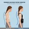 Fit Geno Back Brace Posture Corrector for Women and Men, Shoulder Straightener, Adjustable Full Back Support, Upper and Lower Back Pain Relief - Scoliosis, Hunchback, Hump, Thoracic, Spine Corrector