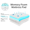 Hansleep Memory Foam Mattress Topper Queen, Cooling Gel Queen Mattress Topper with Deep Pocket, Breathable Mattress Pad Cover for Queen Size Bed, 60x80 Inches?White
