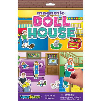 Lauri Create-A-Scene - Doll House Magnetic Playset - Portable Mess-Free Magnet Activities - Creative Fun - For Ages 3+