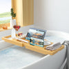 Sen Yi Bao Luxury Bathtub Caddy Tray?Bamboo Bathtub Tray Caddy - Wood Bath Tray Expandable?Can be Placed Book and Integrated Tablet Smartphone and Wine Holder - Gift Idea for Loved Ones