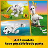 LEGO Creator 3 in 1 White Rabbit Animal Toy Building Set, STEM Toy for Kids 8+, Transforms from Bunny to Seal to Parrot Figures, Creative Play Building Toy for Boys and Girls, 31133