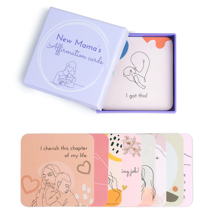 Ariond 31 New Mom Affirmation Cards for Post Partum/Postpartum Self Care with Empowering Messages on the verso of each card | New mom essentials gifts for women after birth