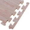 Tebery 16 Pieces Printed Wood Grain Floor Tiles 3/8-Inch Thick EVA Foam Puzzle Floor Mat (White Wood)