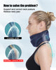 BLABOK Neck Brace for Sleeping - Cervical Collar Relief Neck Pain and Neck Support Soft Foam Wraps Keep Vertebrae Stable for Relief of Cervical Spine Pressure for Women & Men Blue(12.6-15.8 inch)