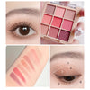 TWLBXMG Pink Red Shimmer Eyeshadow Palette Makeup, 9 Color Glitter Eye Shadow Palette Waterproof High Pigment Long-Lasting Korean Eye Makeup(03# Pink)