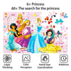 NEILDEN Disney Princess Jigsaw Puzzles for Kids Ages 4-8,60 Pieces Packed in Tin Box,Learning Educational Puzzles for Children Girls and Boys,Puzzle Size:9.2