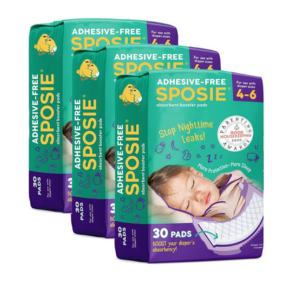 Sposie Diaper Booster Pads - Diaper Pads Inserts Overnight, Cloth Diaper Inserts and Overnight Diapers Size 4-6, Diaper Liners Baby Products