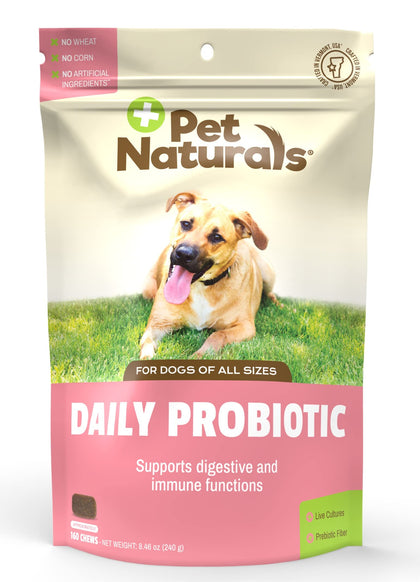 Pet Naturals Daily Probiotic for Dogs, Digestive Support, Duck Flavor, 160 Count