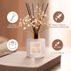 Molensun Reed Diffuser Set 6.7oz, Clean Linen Premium Essential Oil Scented Diffuser with Sticks, Fragrance Preserved Real Flower Refill Diffuser Home Decor for Bathroom Office - Gifts House Warming