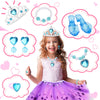 HUUIDY Princess Dress Up Toys & Jewelry Boutique, Girls Dress Up Toys with 3 Pairs Shoes, Princess Skirt, Cloak, Crowns, Princess Accessories, Princess Costumes Gifts Toys for Girls