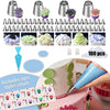 390PCS Cake Decorating Supplies Kit, Baking Tools Set for Cakes - 3 Packs Springform Cake Pans Cake Rotating Turntable 48 Numbered Piping Icing Tips 4 Russian Nozzles 9 Fondant Tools for Beginners