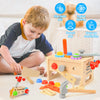 Wooden Tool Set for Kids 2 3 4 5 Year Old, 29Pcs Educational STEM Toys Toddler Montessori Toys for 2 Year Old Construction Preschool Learning Activities Gifts for Boys Girls Age 2-4 1-3
