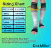 Doc Miller Open Toe Compression Socks Women and Men 20-30mmHg, Toeless Compression Socks Women, Support Shin Splints Calf Recovery, Varicose Veins, 1 Pair
