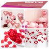CAKKA Valentines Day Balloons Kit, 101 Pack Rose Gold Pink Heart Balloons with Rose Petals, I Love You Balloons for Anniversary Mothers Day Wedding Romantic Decorations Special Night
