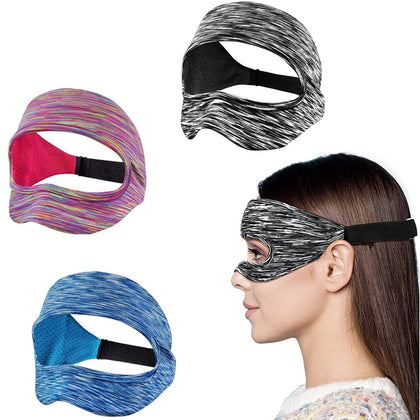 3 Packs VR Mask Cover, Eye Face Cover Breathable Sweat Band for Meta/Oculus Quest 2 Quest3, Quest Pro, PSVR2 and Virtual Reality Game. (Rainbow, Gray, Blue)
