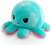 TeeTurtle - The Original Reversible Octopus Plushie - Pink + Aqua - Cute Sensory Fidget Stuffed Animals That Show Your Mood