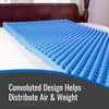 DMI Foam Mattress Topper, Egg Crate Foam Pad, Mattress Pad and Bed Topper for Support, Air Circulation, Pressure Relief and Weight Distribution, Hospital Size Mattress, 33 x 72 x 2,Blue