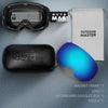 OutdoorMaster Ski Goggles PRO - Frameless, Interchangeable Lens 100% UV400 Protection Snow Goggles for Men & Women (VLT 15% Blue Lens Free Protective Case)