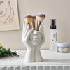 FJS Ceramic Face Vases, White Flower Vases for Decor, 3.5