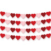 KatchOn, Felt Heart Valentines Garland - Pack of 40, No DIY | Red, Pink Valentines Day Garland for Heart Garland Decorations, Galentines Day Decorations | Valentines Day Decor, Valentines Decorations
