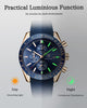 BY BENYAR Watch for Men Analog Quartz Chronograph Waterproof Luminous Designer Mens Wrist Watches Business Work Sport Casual Dress Watch with Silicone Strap Elegant Gifts for Men