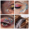 Holographic Body Glitter Gel for Body Face Hair Lip Makeup, Sparkling Glitter Long-Lasting Waterproof Liquid Sequins for Women Girls Perfect for Music Festival Halloween Concerts Art Party(04)