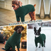 IECOii XL Dog Sweater,Fall Doggy Clothes for Extra Large Dogs Girl Boy,Warm Pullover Xmas Doggie Costume Clothes,Solid Color Pet Winter Apparel for Pitbull,Labrador Retriever(Green,XLarge)